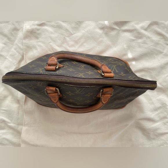 Authentic Vintage Louis Vuitton Alma Purse Brown Monogram Shoulder Bay Vintage - Picture 2 of 15